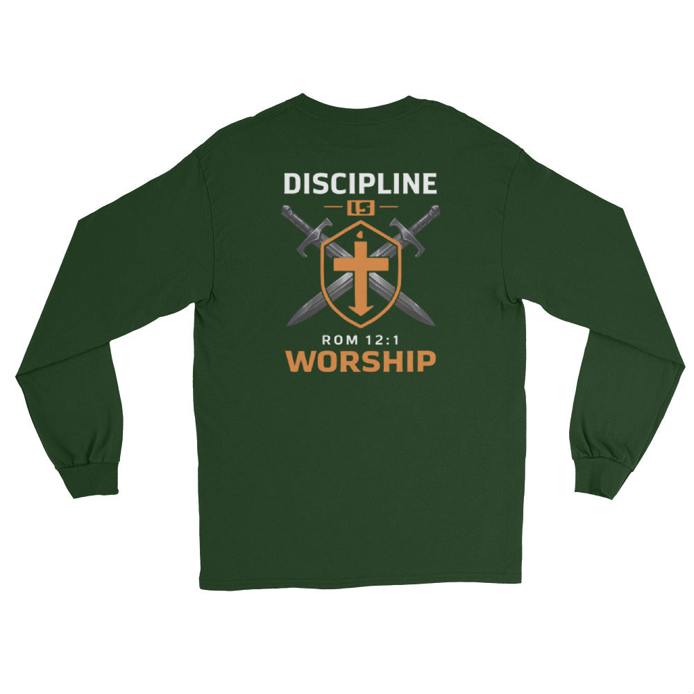 Discipline is Worship Long Sleeve Tee - Romans 12:1