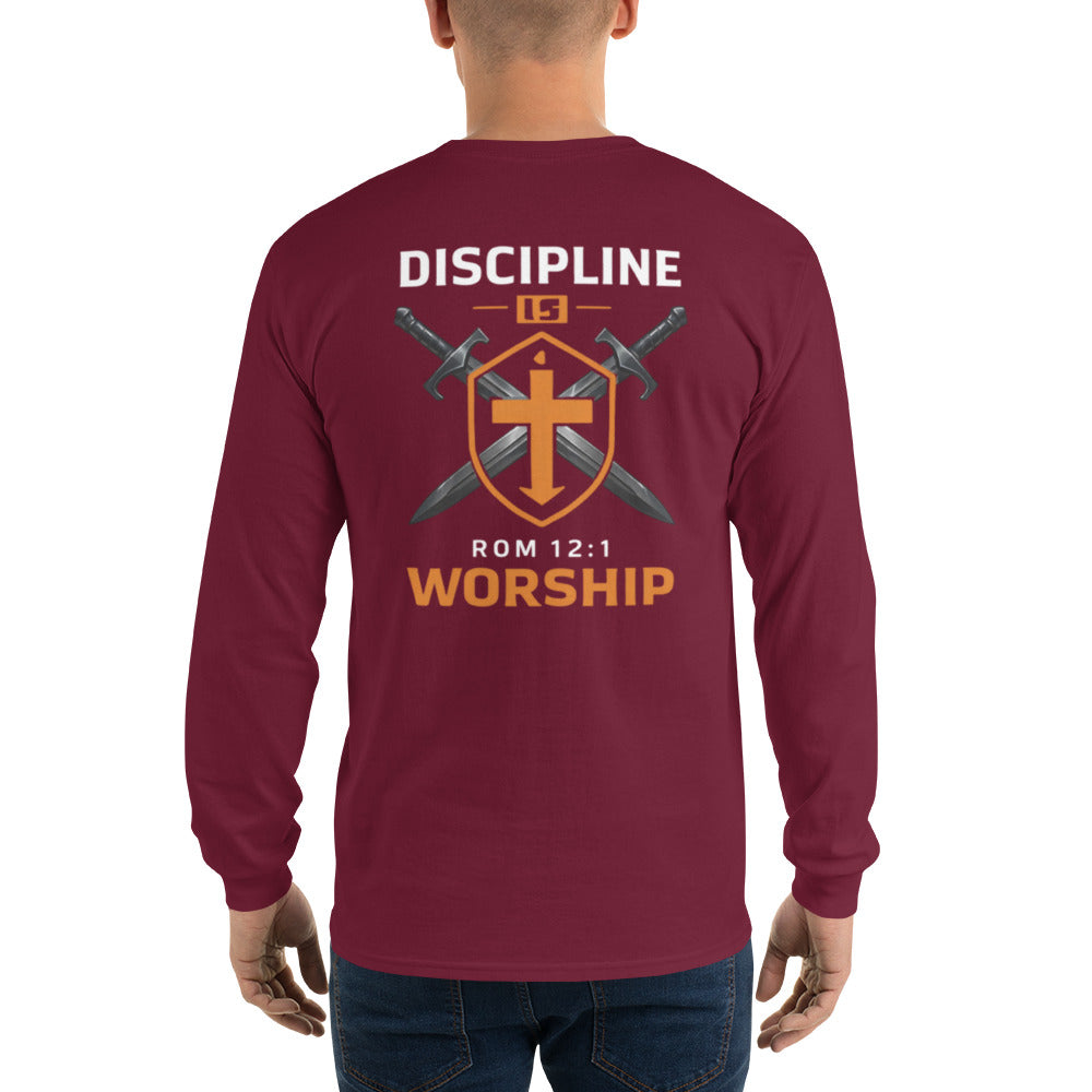 Discipline is Worship Long Sleeve Tee - Romans 12:1