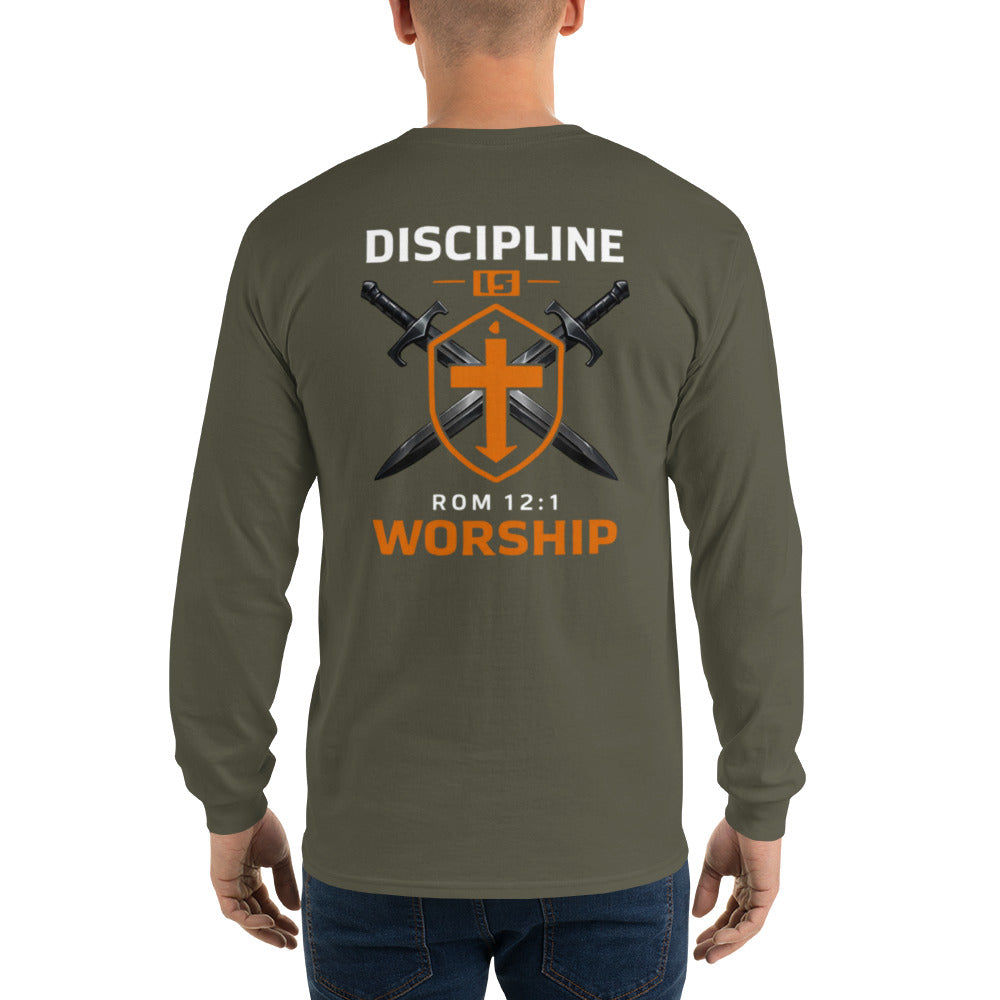Discipline is Worship Long Sleeve Tee - Romans 12:1