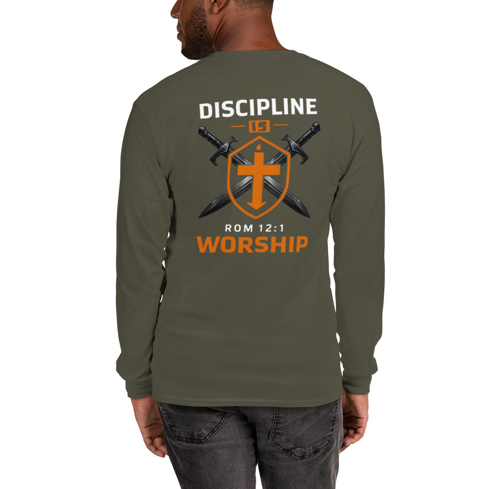 Discipline is Worship Long Sleeve Tee - Romans 12:1