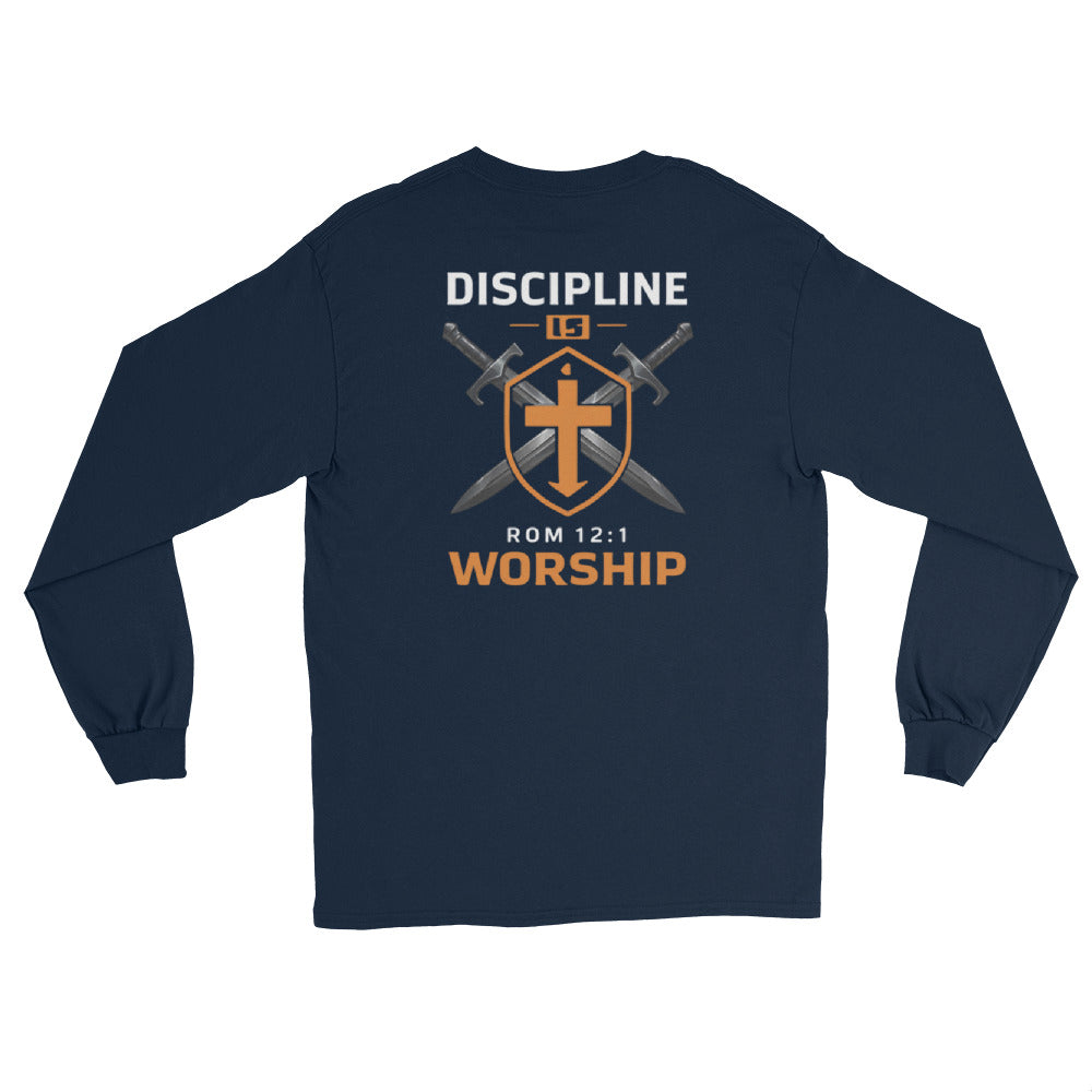 Discipline is Worship Long Sleeve Tee - Romans 12:1